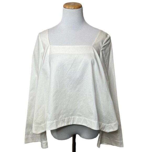 Rebecca Minkoff Womens Size Small Frannie Top in Chalk NEW Blouse Tie Back White - Picture 2 of 11